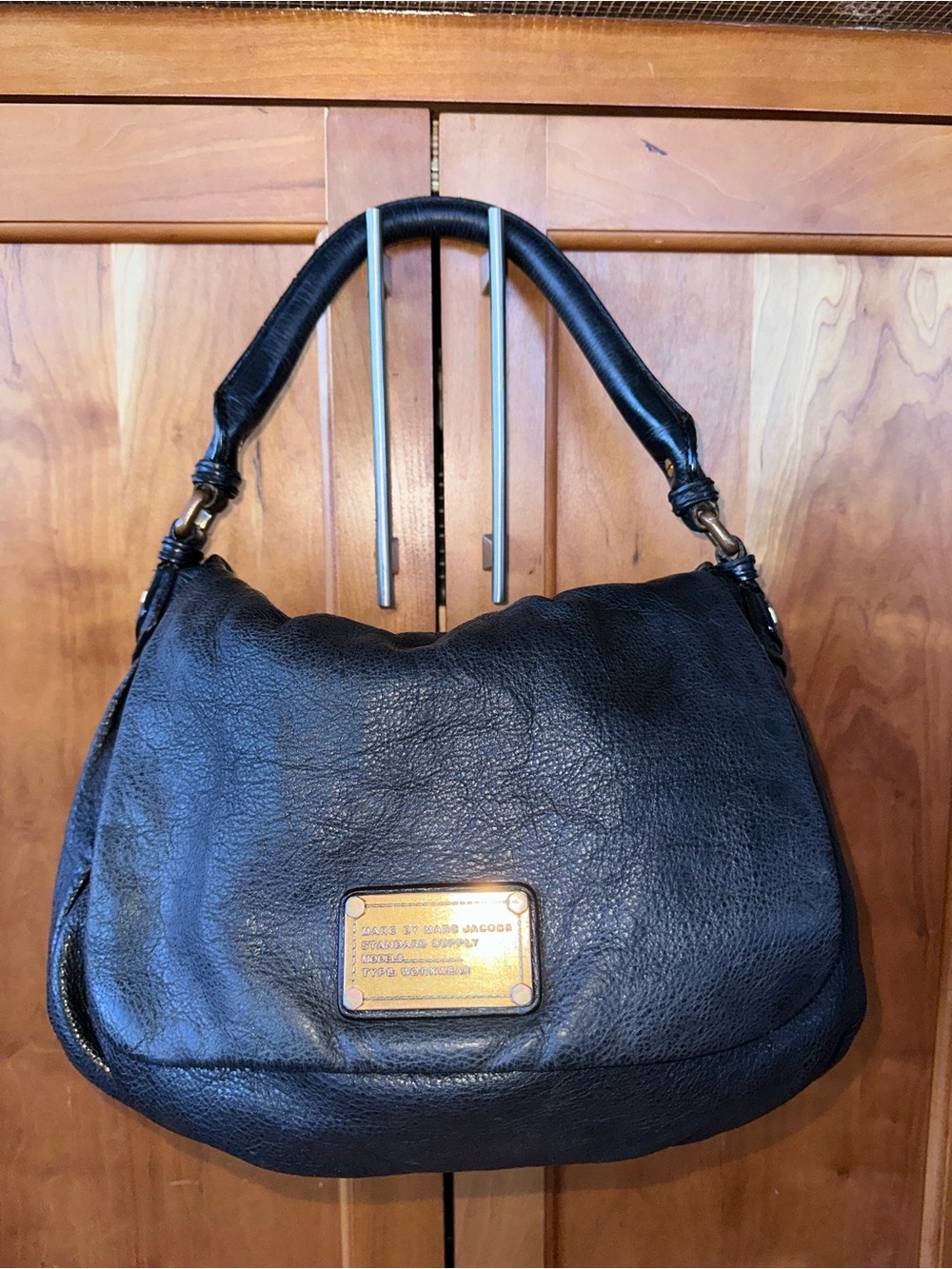 Marc by Marc Jacobs Lil Ukita Pebbled Leather Shoulder Bag | Black | 2012
